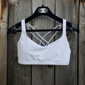 Lululemon White Strappy Sports Bra